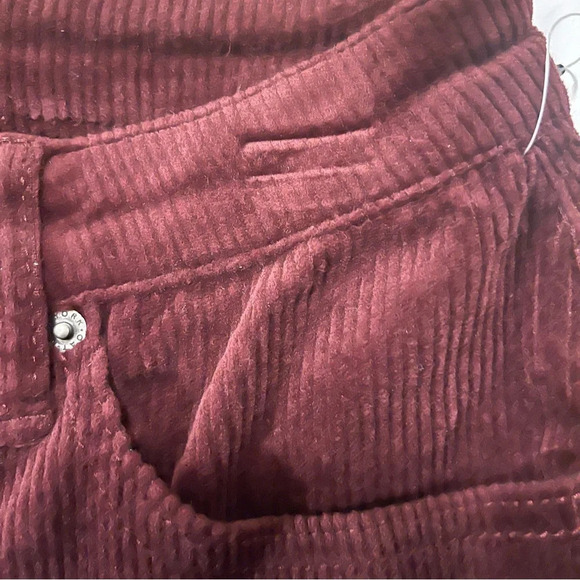 OAT NYC Corduroy Pant Women’s 30 High Rise Burgundy Skinny Leg Pant - Picture 12 of 14
